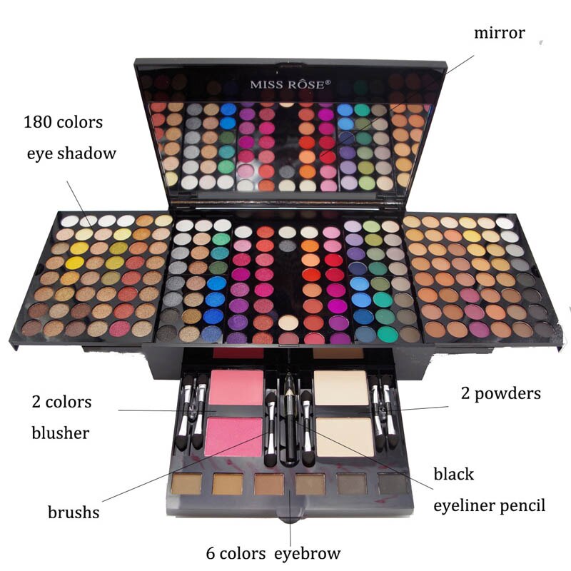 180 colors eyeshadow
